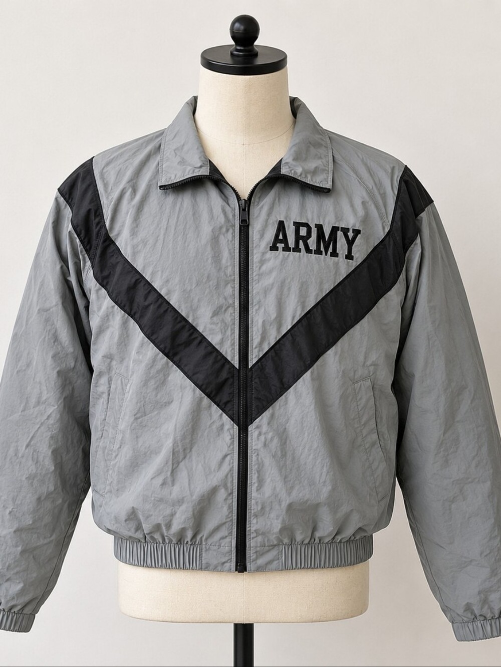 US Army Military Physical Fitness Athletic Jacket Small Reg Gray Men Unisex Coat